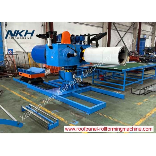 5Tons Double-head Hydraulic Un-coiler with Loading Car Hydraulic Decoiler with Coil Car Twin Head Decoiler