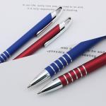 Business Office Metal Matte Press Ball Pen Print Logo Fluent Writing Gift Ball
