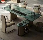Polished Royal Green Quartzite Natural Green Gaya Marble Big Slab for Coffee