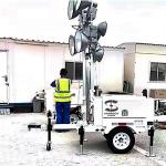 Mobile Lighting Plant Height 6.5M/7.5M/9M 1305W Solar LED Lighting Tower US/AU