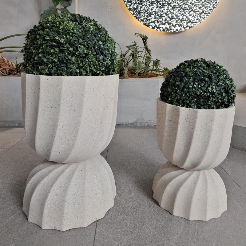 Beautifully Crafted Fiber Clay Planter For Your Greenery Collection