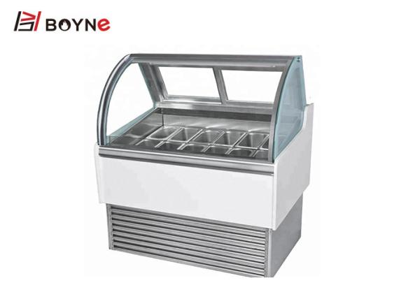 Countertop Ice Cream Display Freezer Danfoss Compressor -18～-24℃ Stainless Steel