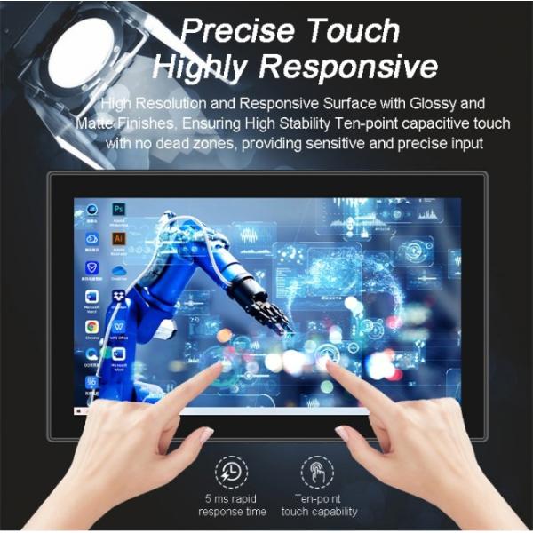 21.5 inch IP65 Capacitive Fully Enclosed Aluminum Industrial Panel PC Embedded All-In-One Stock Availability Computer & Accessories