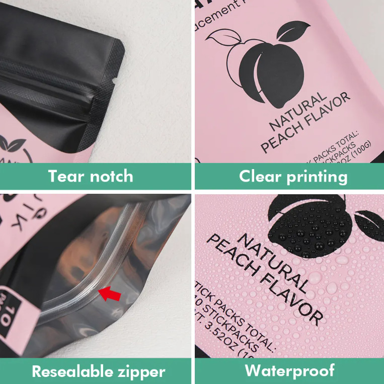 Degassing Valve Zipper Packaging Pouch for Freshly Roasted Coffee Beans