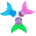 Silicone Rubber Mermaid Tail Swim Fin 3 Colors Fit Youth's Shoes 4cm x 40cm x