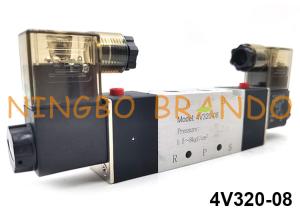 China 4V320-08 Airtac Type Aluminum Alloy Pneumatic Solenoid Valve 5/2 Way 24V 220V wholesale