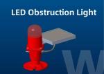 Solar Red Tower Obstruction Light Aircraft Warning Lights On Tower Cranes