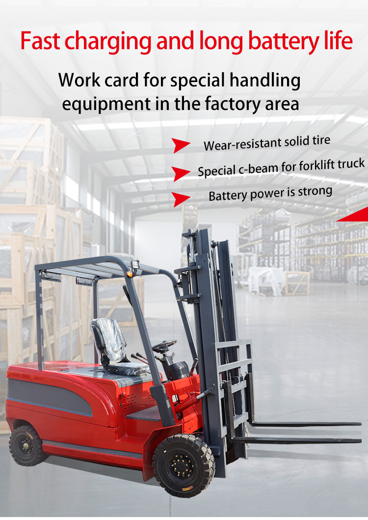 Customized 2.0 Ton Electric Forklift Truck With Smal Turning Radius And 4 Wheels Hand Operated Electric Forklift
