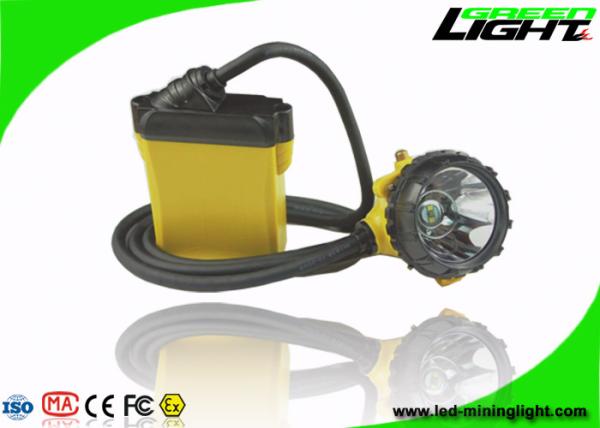 25000lux High Beam Corded Miners Cap Lamp 10.4Ah Big Capacity SAMSUNG Battery