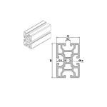 6000s Extruded Aluminium Frame 4060 T/V Slot Aluminum Profile