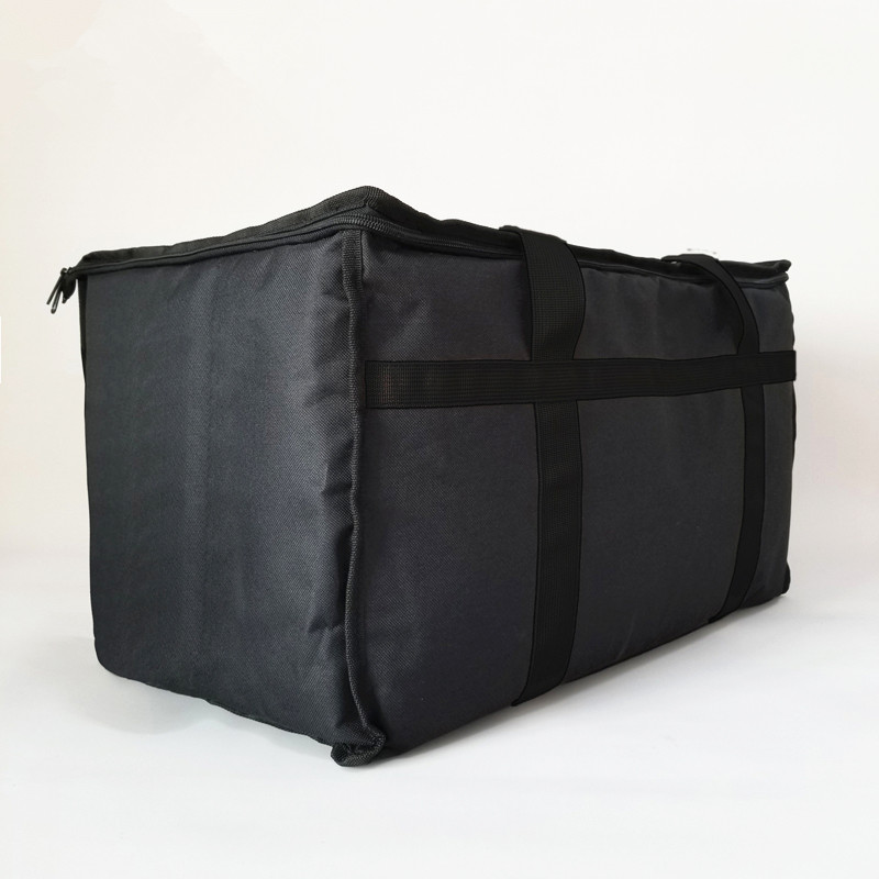 Black 600D Oxford Insulated Food Delivery Bags Beef Beer Preservation