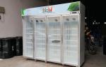 Air Cooling Upright Supermarket Display Refrigerator Showcase Commercial