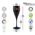 Party Plastic Champagne Flutes Moet Chandon Glass Wine Drinkware Black Red 2