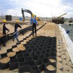 125mm High 445mm Welding Distance Textured Geocells for Traditional Style Slope