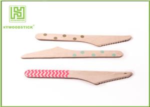 China Birch Wood Eco Friendly Cutlery Biodegradable Tableware For Butter Cake wholesale