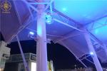 Outsize Tensile Membrane Canopy Customized Size Awning On Shopping Mall