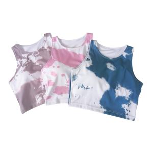 China Oem Factory Manufacturer Custom Logo Quick Dry Tie Dye Ladies Sports Bras Women Sports Bras And Shorts wholesale