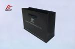 Durable Cardboard Art Paper Bags Dark Blue Handle Strong Top And Bottom