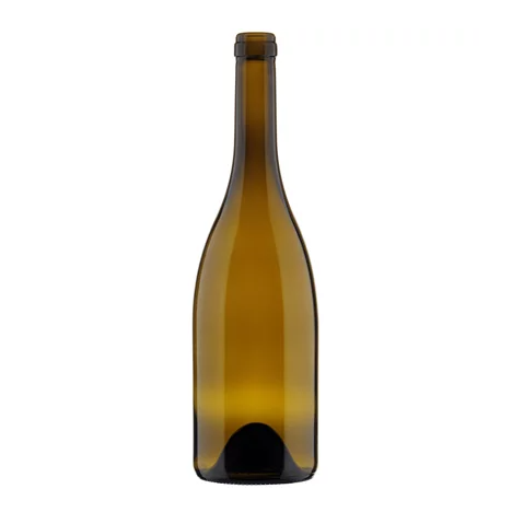 Chardonnay 750ml Custom Glass Bottle with Burgundy Shape and Cork Screen Painting
