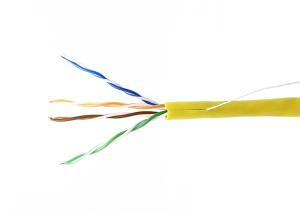 China Indoor Bulk UTP CAT5E Cable Yellow PVC Twisted Wire For Networking PC Computer wholesale