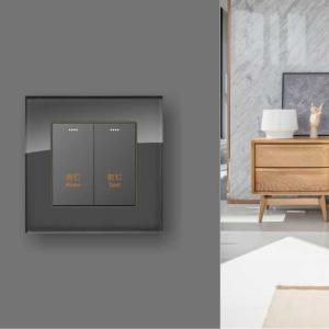 China Intelligent Control KNX Wall Switch Metal / Glass / PC Material Cover wholesale