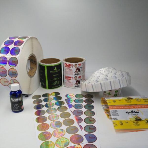 Pvc Transparent Heat Shrink Sleeve Labels Barcode Metallic Holographic For Box /