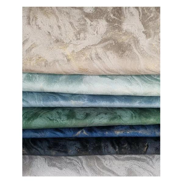 Custom 100% Polyester Embossed Velvet Upholstery Fabric Patterned Velvet Fabric