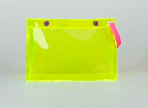Customized Candy Color Clear Plastic Toiletry Bag With Customized Size