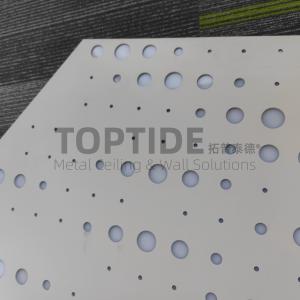 China Aluminum Metal Acoustic False Ceiling Tiles Perforated Panel With LED Lighting on sale