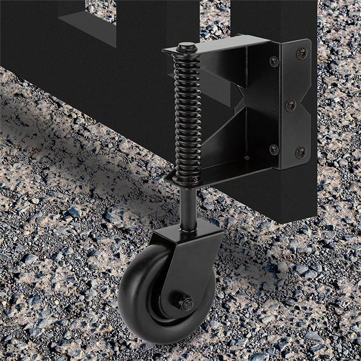 Standard 4 inch Furniture Caster Wheels for Wooden Gate PVC Fence and Spring Loaded