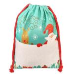 Large Linen Santa Sack For Christmas Blank Sublimation Candy Bag In Stock