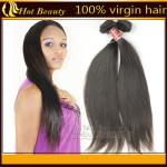 22 Inch Virgin Peruvian Human Hair Extensions , Weft Straight Hair
