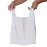Industrial Shopping HDPE T-Shirt Bag with Biodegradable Smiling Face and Heat