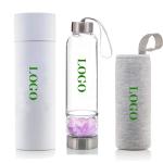 16.9 0Z Crystal Water Glass Drinking Bottles Loose Leaf Tea Bottle With Neoprene