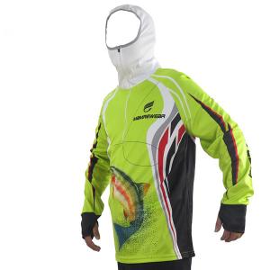 China Hooded Uv Fishing Shirts / Fishing Team Jerseys Flat Bottom Waterproof wholesale