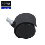 50mm Universal Black Nylon Office Chair Casters Screw Thread Assembly With Brake