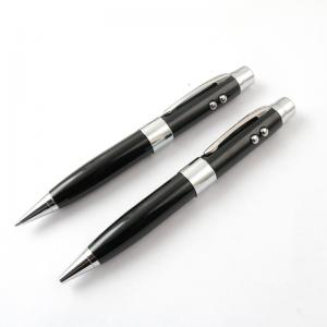 China Black Metal Pen USB Flash Drive 256GB Full Memory 30MB/S with Laser Radiation Chips on sale