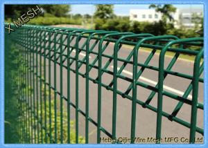 China Powder Coated Welded Iron Wire BRC Garden Fence With V Shape Clamp wholesale