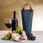 Single Wine Gift Tote Bag, Insulated Padded Thermal Wine Bottle Carrying Cooler