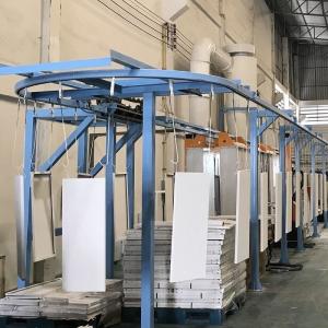 China Metallic Item Industrial Overhead Conveyor System Coating Solution For Oversized Products wholesale