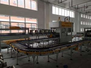 China Twin Chain Wheel Bottle Case Packer Machines , Fast Speed Case Erector And Packer wholesale