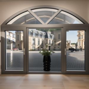 China Bottom Hinged Casement Windows Soundproof Double Glass Aluminum Window wholesale