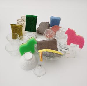 China Non-Scratch Microfiber Cleaning Dishes Pad Scrub Sponges For Kitchen BathRoom wholesale