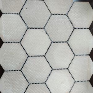 China Stainless Steel Hexagon Mosaic Tile For Bathroom Backsplash on sale