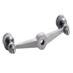 Glass Hardware Fitting Lost Wax Casting Stainless Steel 180 Degree Two Arms