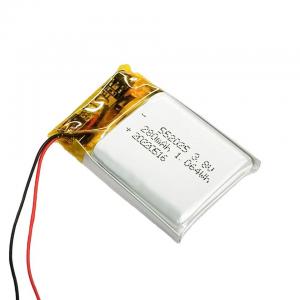 China 552025 Li Ion Battery Pack 3.8V 280mAh Lipo Batteries For Digital Watch wholesale