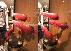 China Store Decorative Window Display Decorations Red Resin Fish Statue Good Looking wholesale