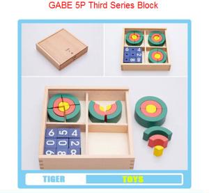 China pre school professional froebel gifts wooden educational toys froebel GABE 5P Circle wholesale