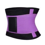 Custom Purple Solid Waist Trainer Corset Neoprene Sweat Belt For Fat Loss