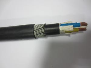 China 0.6 1kV 4 Core Low Voltage Cable , Steel Wire Armoured XLPE Cable Construction Use wholesale